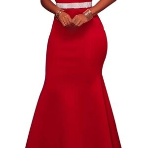 Elegant Red Evening Gown